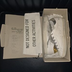 Golden Goose Superstar Mismatched Gold Silver Sneakers US6/EU7